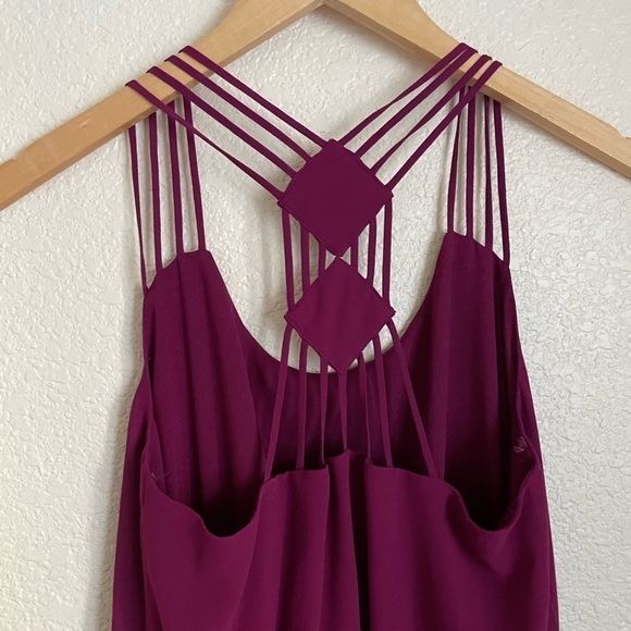 Lost April Sleeveless Mini Dress S Maroon - Picture 4 of 9